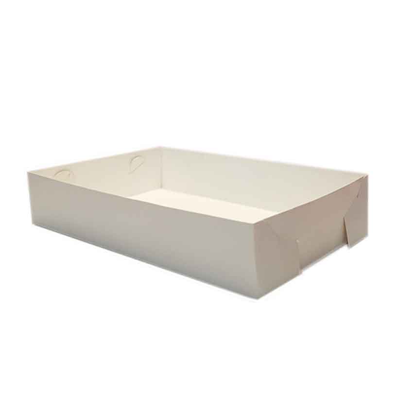 Cardboard 25 - Cake Trays 290x205x65mm - White 200s