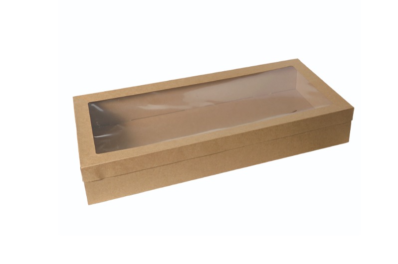 Catering Tray Lid - Large 564x255x30mm - Kraft 50s