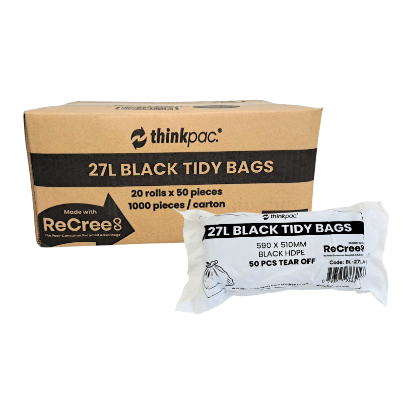 Bin Liner 27lt - 650x510mm - Black 50x20P