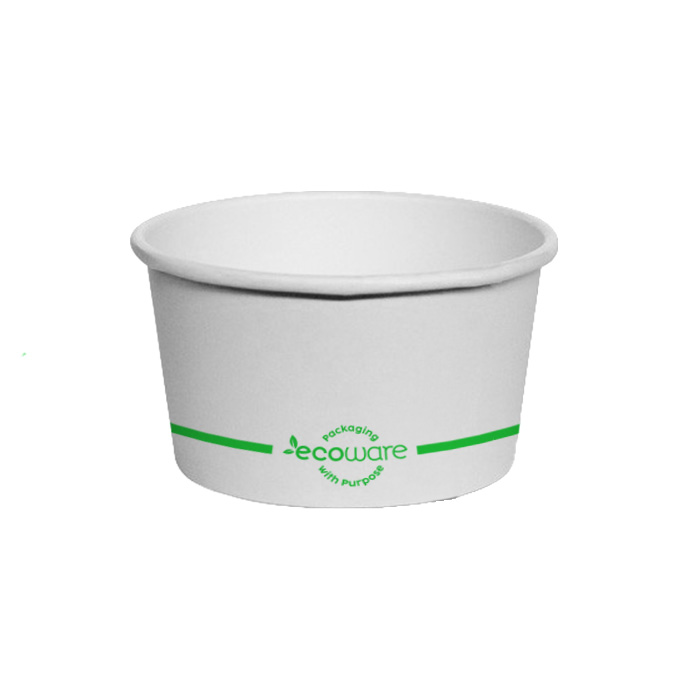 Paper Bowl 16oz /480ml- PLA Coated 115x91x80mm - White 25x20P