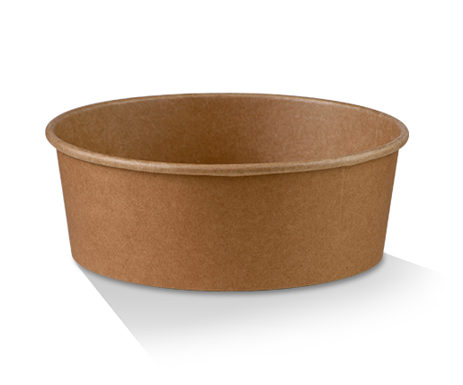 *** Paper Bowl 25oz/750ml - PE Coated 150x128x60mm - Kraft Brown 50x6P