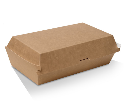 Regular 176x91x85mm - Snack Box - Clamshell Brown 100x4P