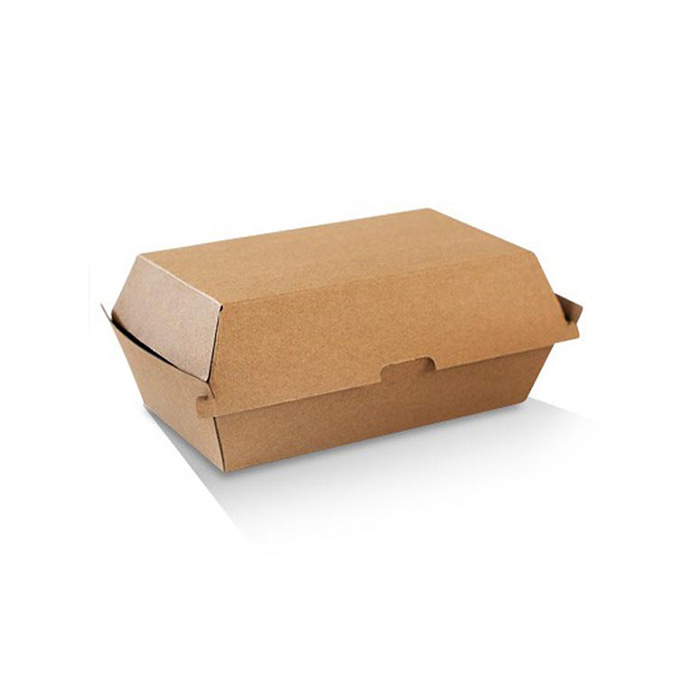 Regular 175x90x85mm - Snack Box Fluted Board - Corrugated Brown 100x2P