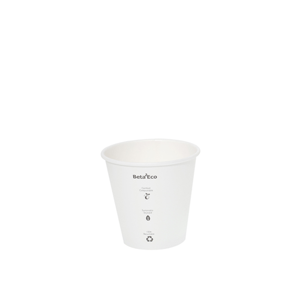 60mm Single Wall Coffee Cup 4oz/115ml - White 50x20P