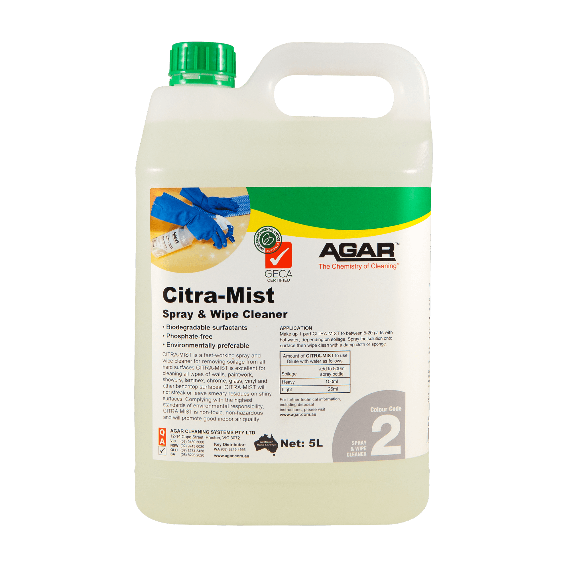 All Surfaces Cleaner - Citra Mist - Agar White 5lt