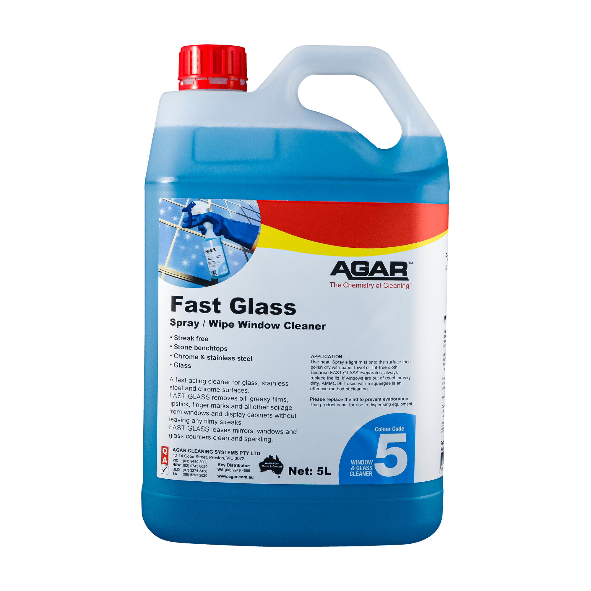 Glass Cleaner - Agar Fast Glass 5lt