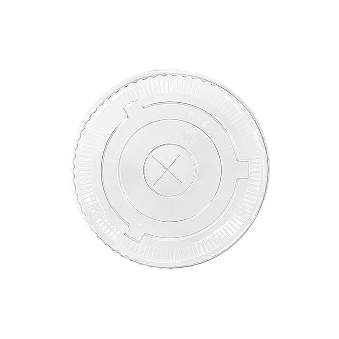 PET Flat Lid 6/8oz - X-slot 78mm - Clear 100x10P