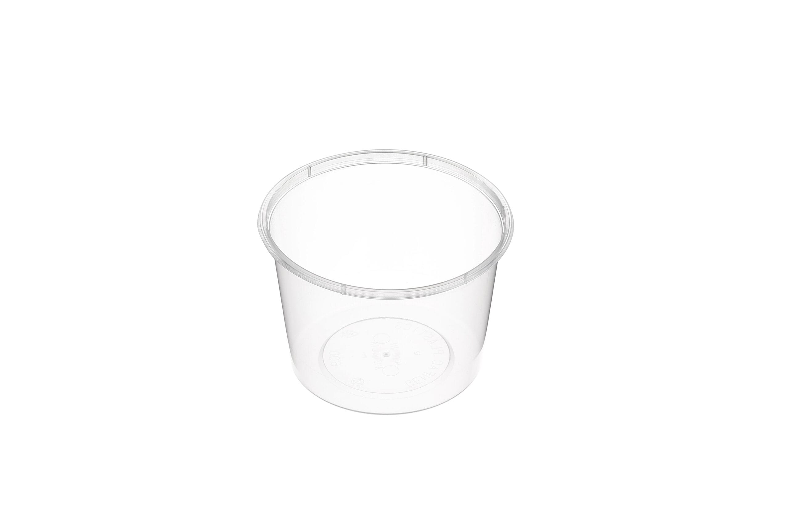 Round Container 600ml - Plastic 117.5x77mm - Clear 50x10P