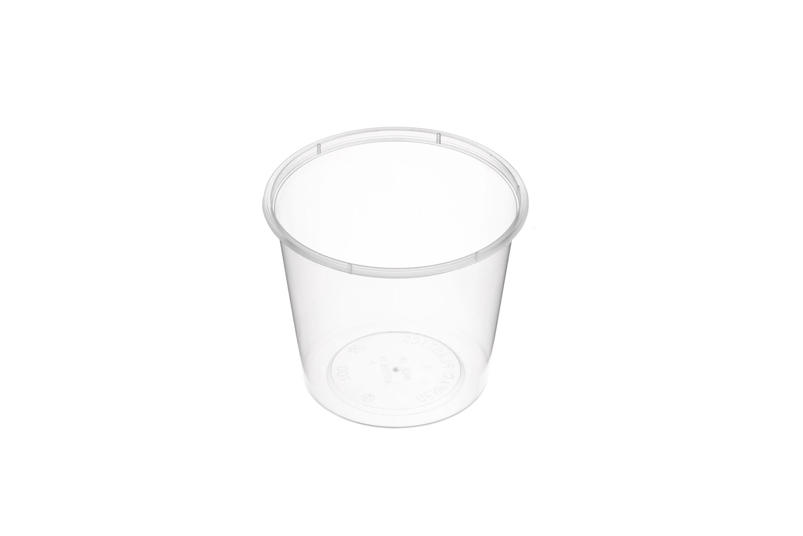 Round Container 700ml - Plastic 117.5x98mm - Clear 50x10P