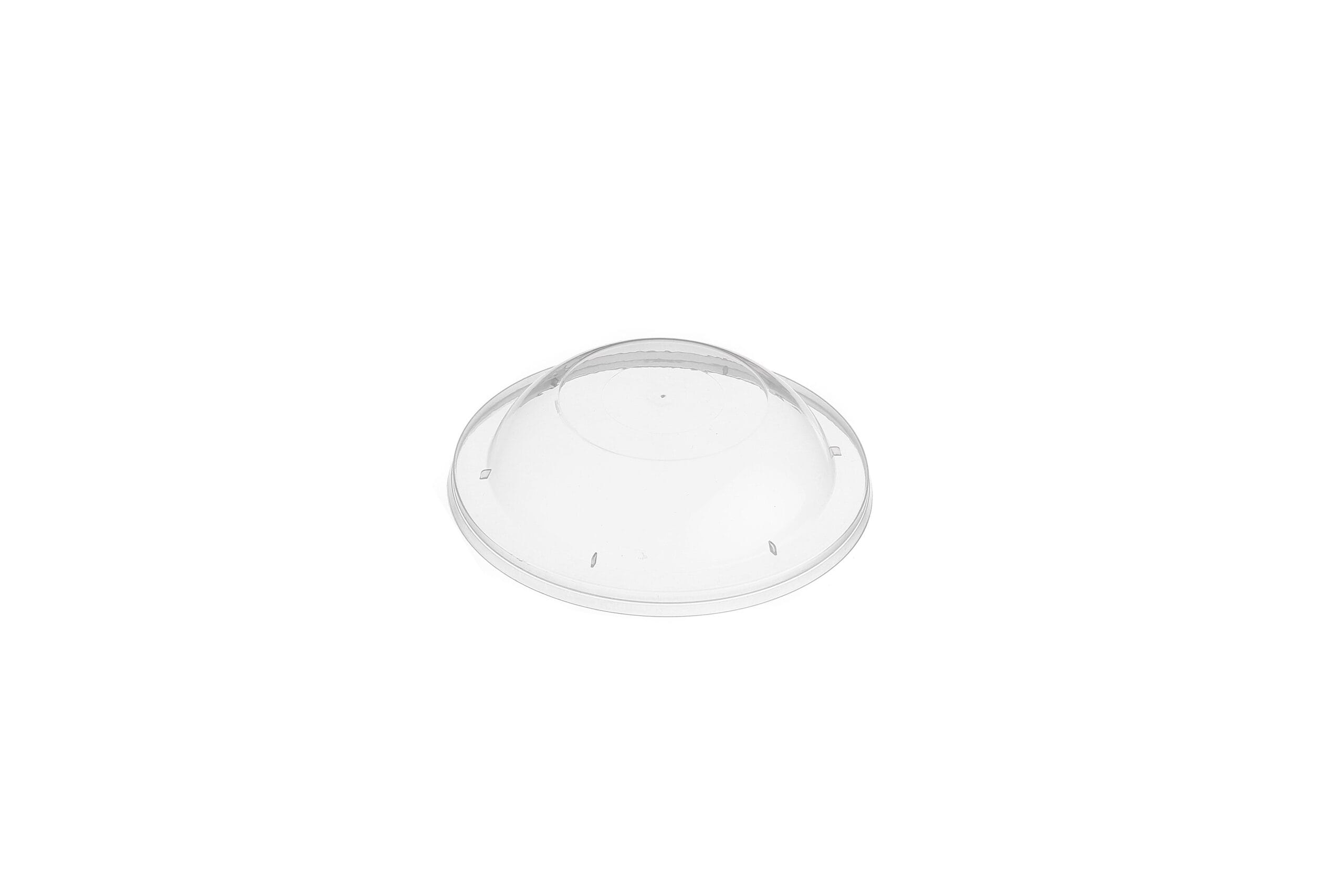 Round Container Dome Lid 120mm - Plastic 120x31mm - Clear 50x10P