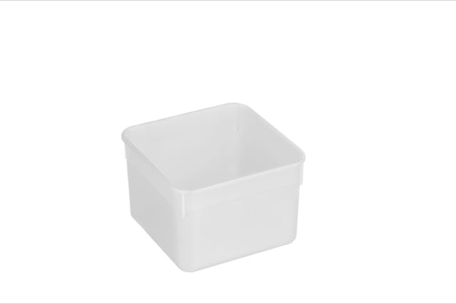 Food Storage Container with Lid 3.15L - Plastic 175x175x120mm - White 100s