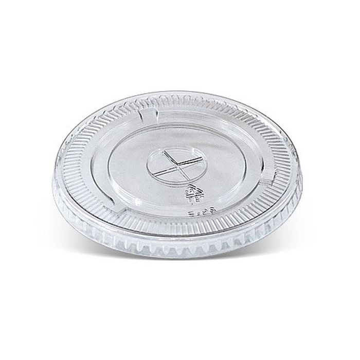 98mm PET Flat Lid Extra Large / X Slot suit 14-24oz - Clear 100x10P