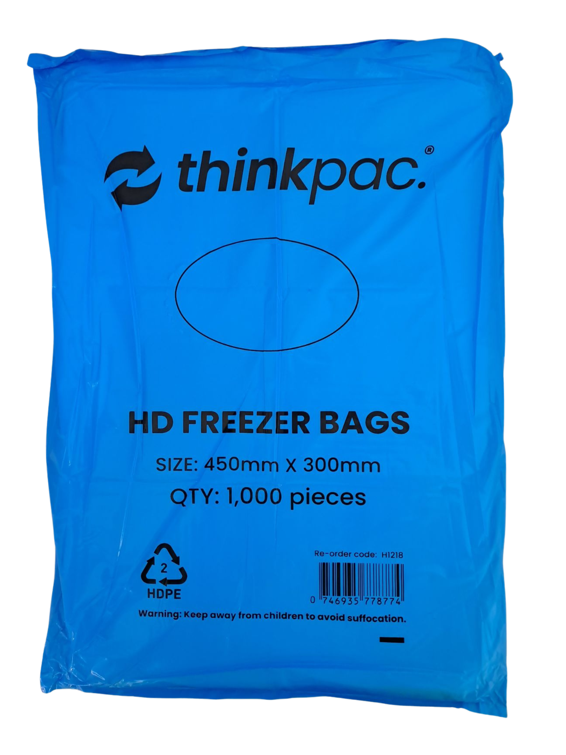 Freezer Bags 450x300mm - Plastic Clear 1000x10P