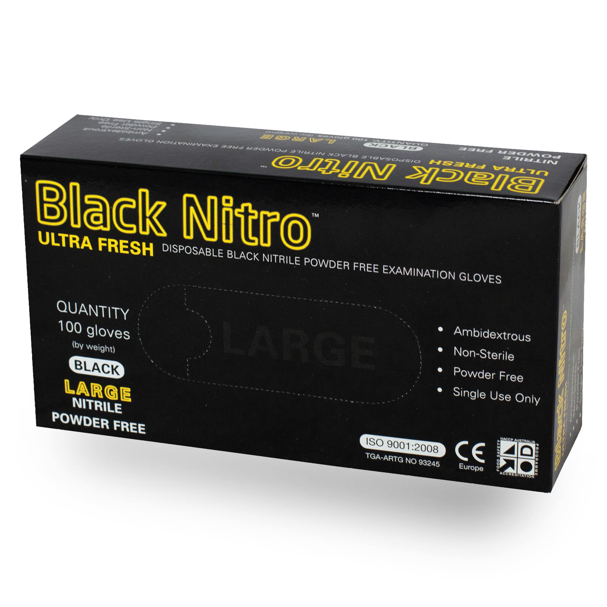 Nitrile - Medium Powder Free - Black 100x10P