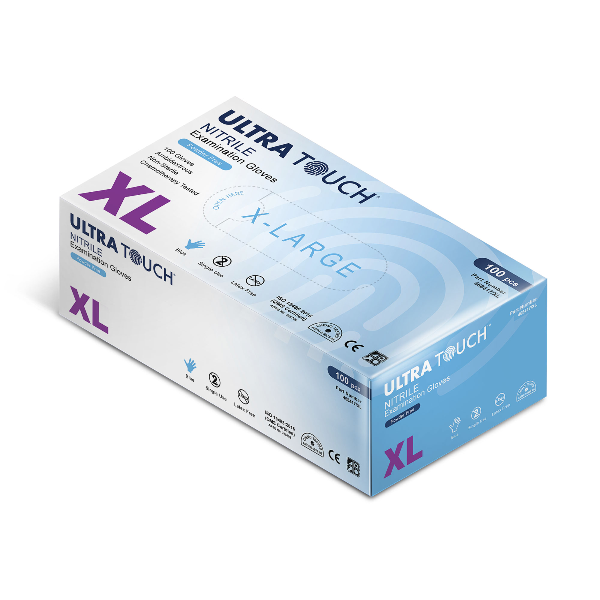 Nitrile - Large Powder Free - Blue 100x10P