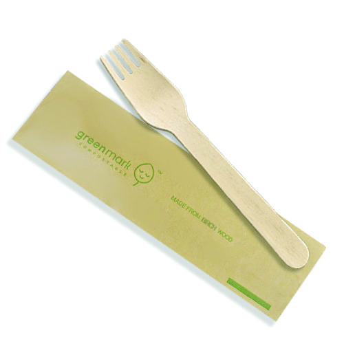 Fork 160 Individual Wrapped - Wooden 500s