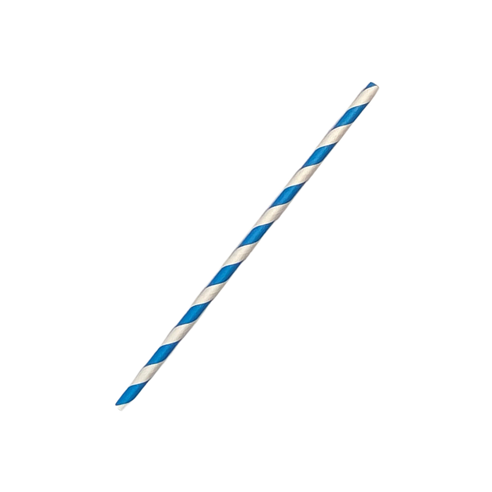 Regular Straw Paper 6x197mm - Blue Stripe 50sx50P
