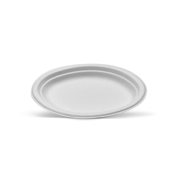 Oval Plate Small 191x254mm - Sugarcane White 50x10P