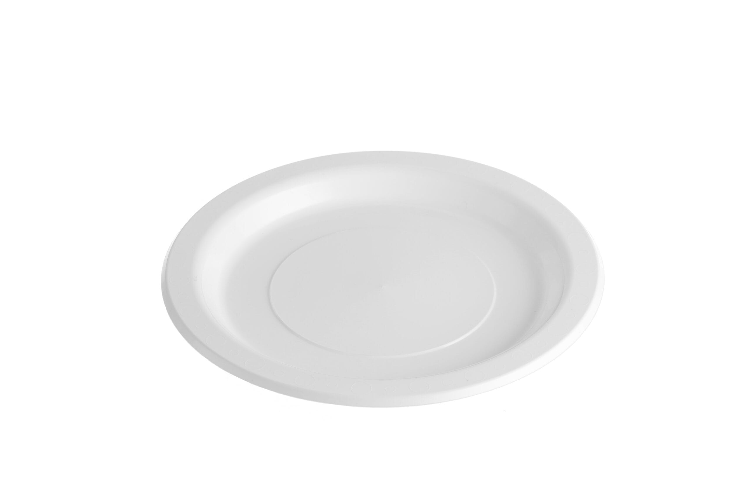 Round Plate 230x17mm - Plastic White 50x10P