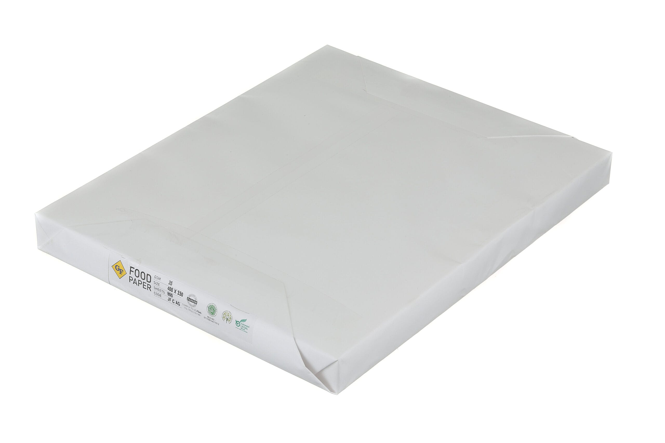 Greaseproof Paper 35gsm - 1/2cut  400x330mm - White 800s