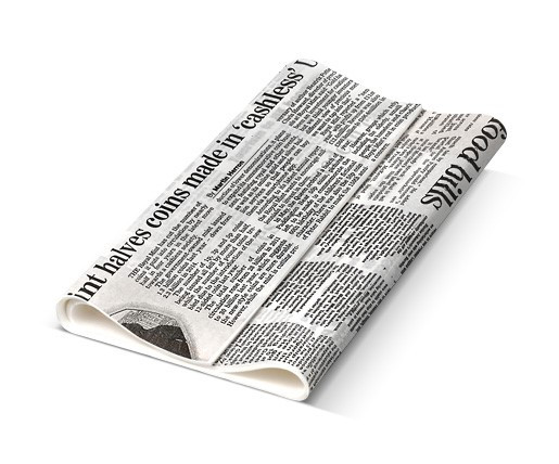 *** Newsprint Greaseproof Paper 190x300mm - 200s