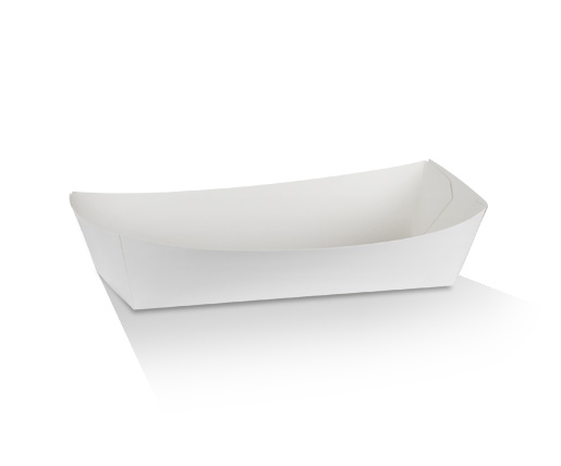 Hot Dog Boat Tray - Cardboard 190x70x50mm - White 250s