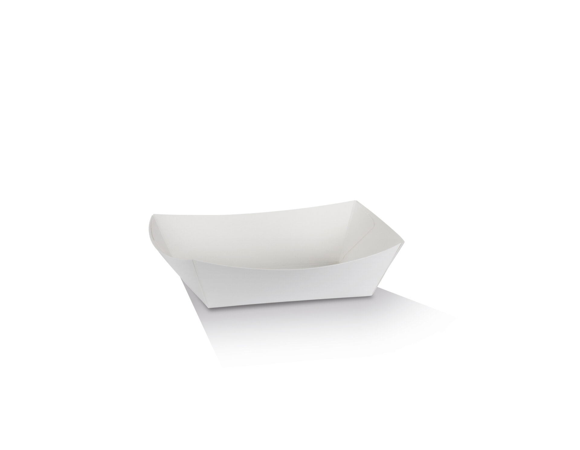 Boat Tray Small No.2 - Cardboard 110x75x40mm - White 900s