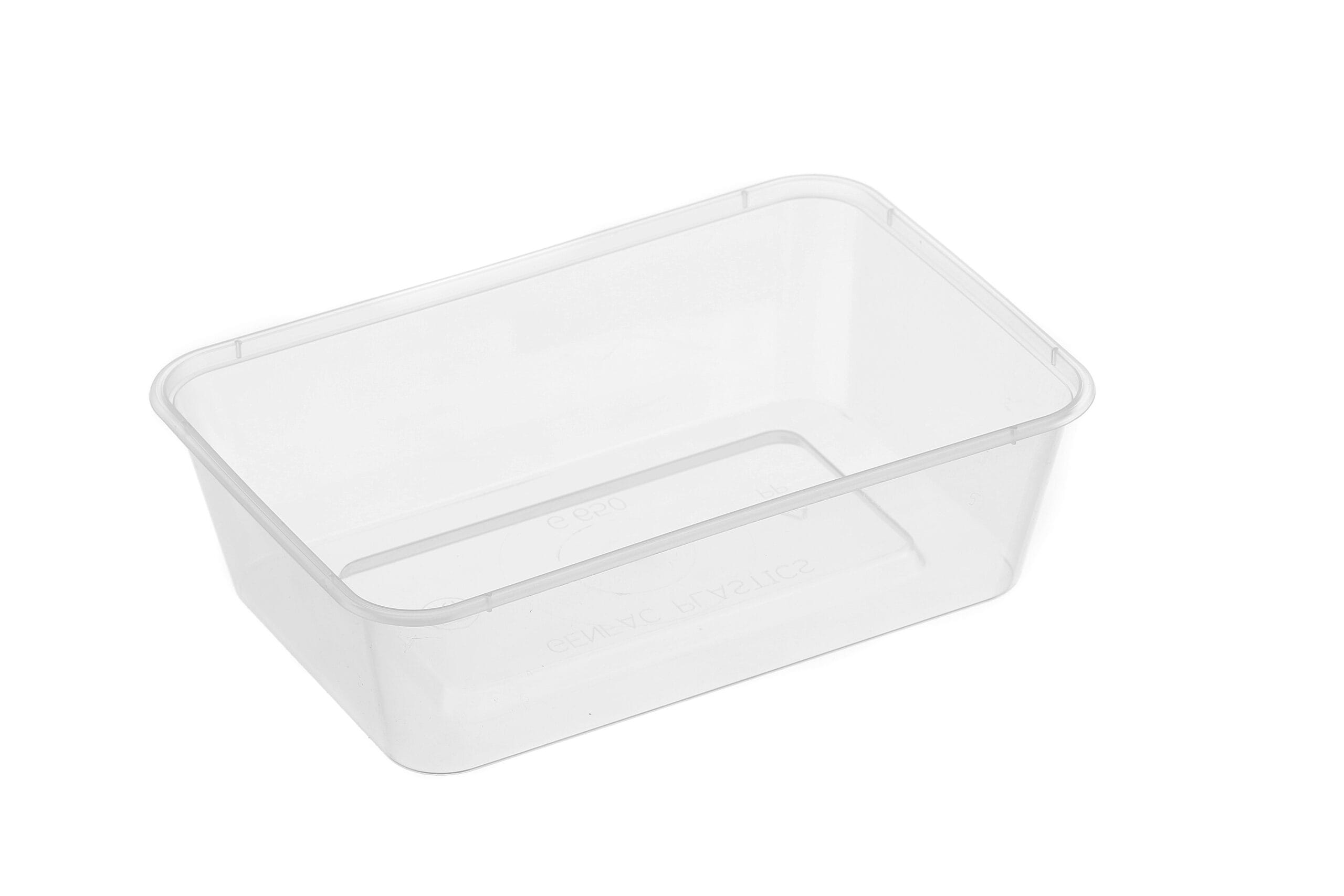 Rectangular Container 650ml - Plastic 175x118x49mm - Clear 50x10P