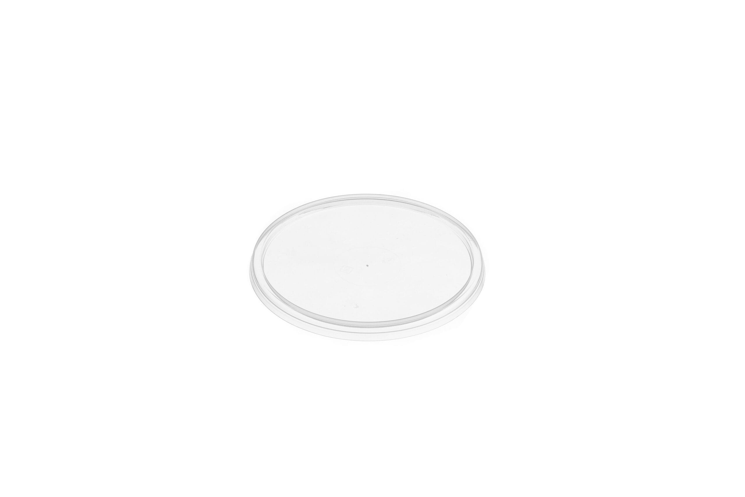 Round Container Lid 120mm - Plastic 120x7.5mm - Clear 50x10P
