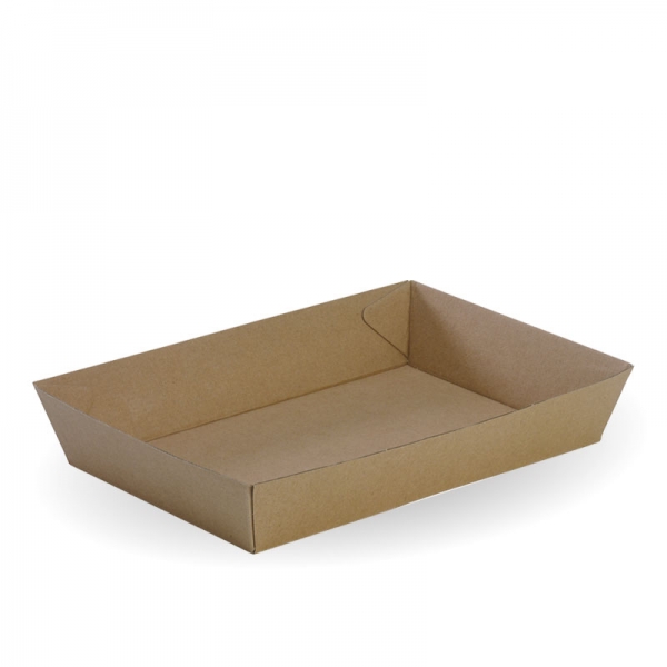 * Corrugated Tray No.4 - Fluted Board 228x152x45mm - Brown 125x2P