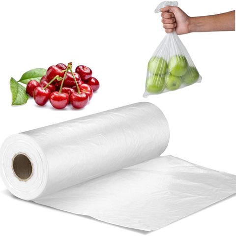 NON GUSSET Produce Roll15x10in / 380x250mm - Plastic Natural 6s/ctn
