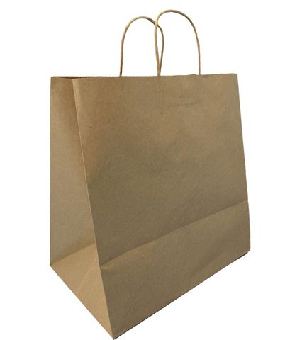 Jumbo 370x355x220mm - Twist Paper Bag - Kraft 150s