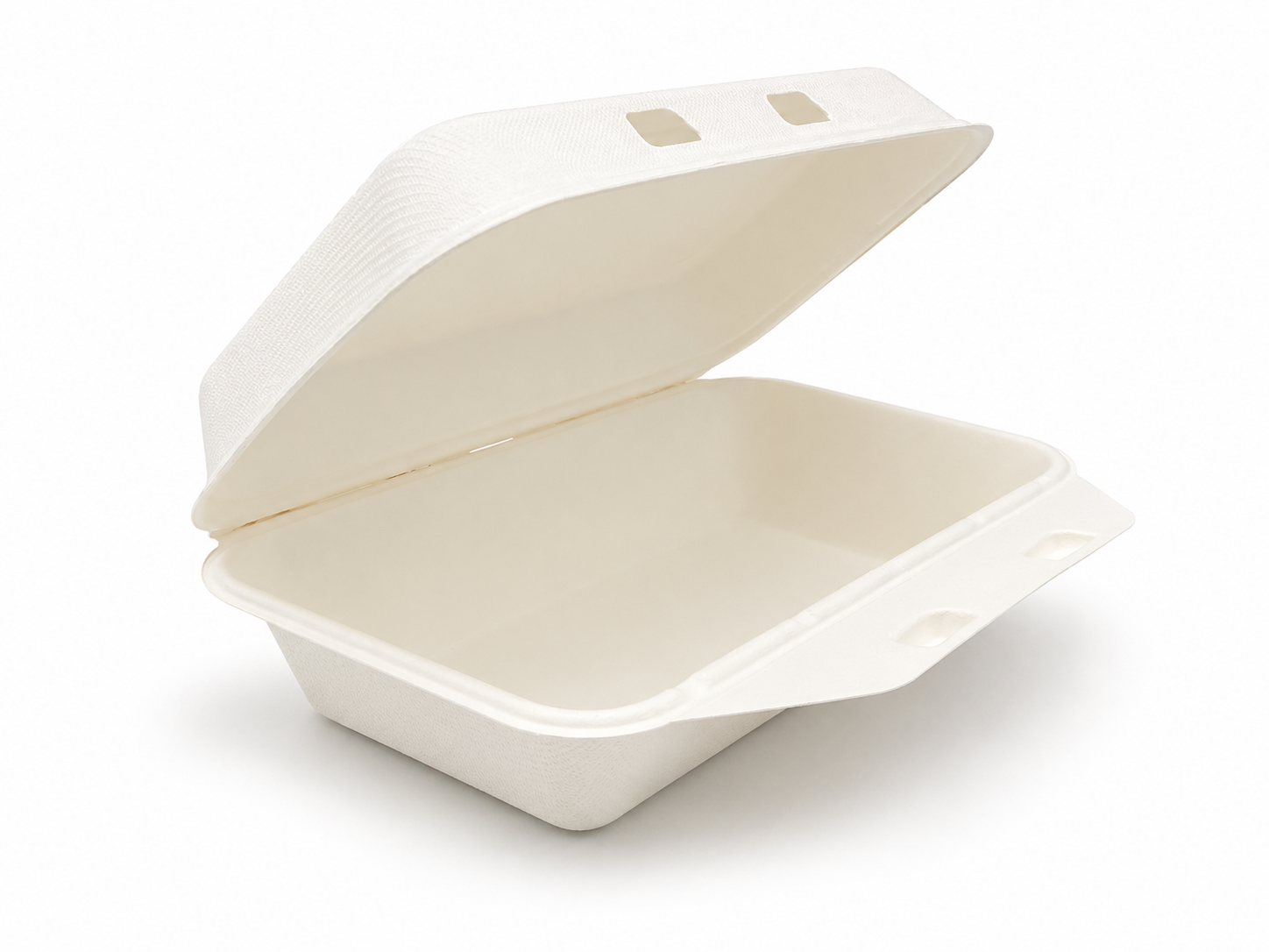 Sugarcane Clamshell Box - 8.6x5.5x3in/700ml - White 200s