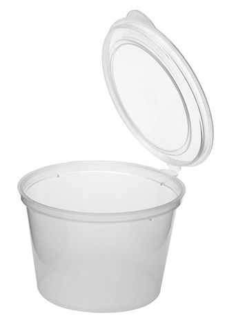 Sauce Container With Lid 70ml - Plastic Clear 50x20P