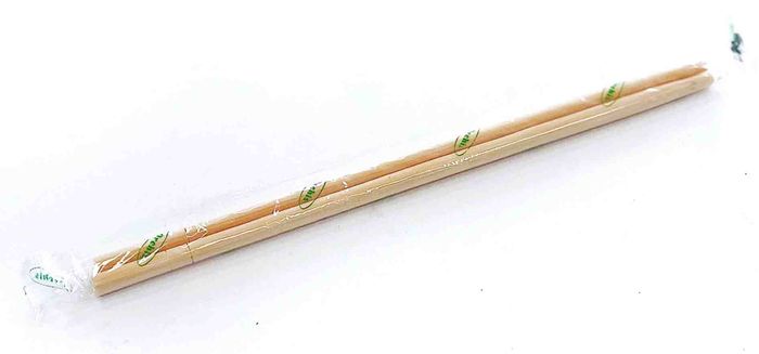 Chopsticks 20cm O700 - Round Full Plastic Bag -  Bamboo 100x20P