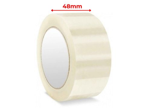 Tape - Plastic - 48mmx75M - Clear - 6s/p