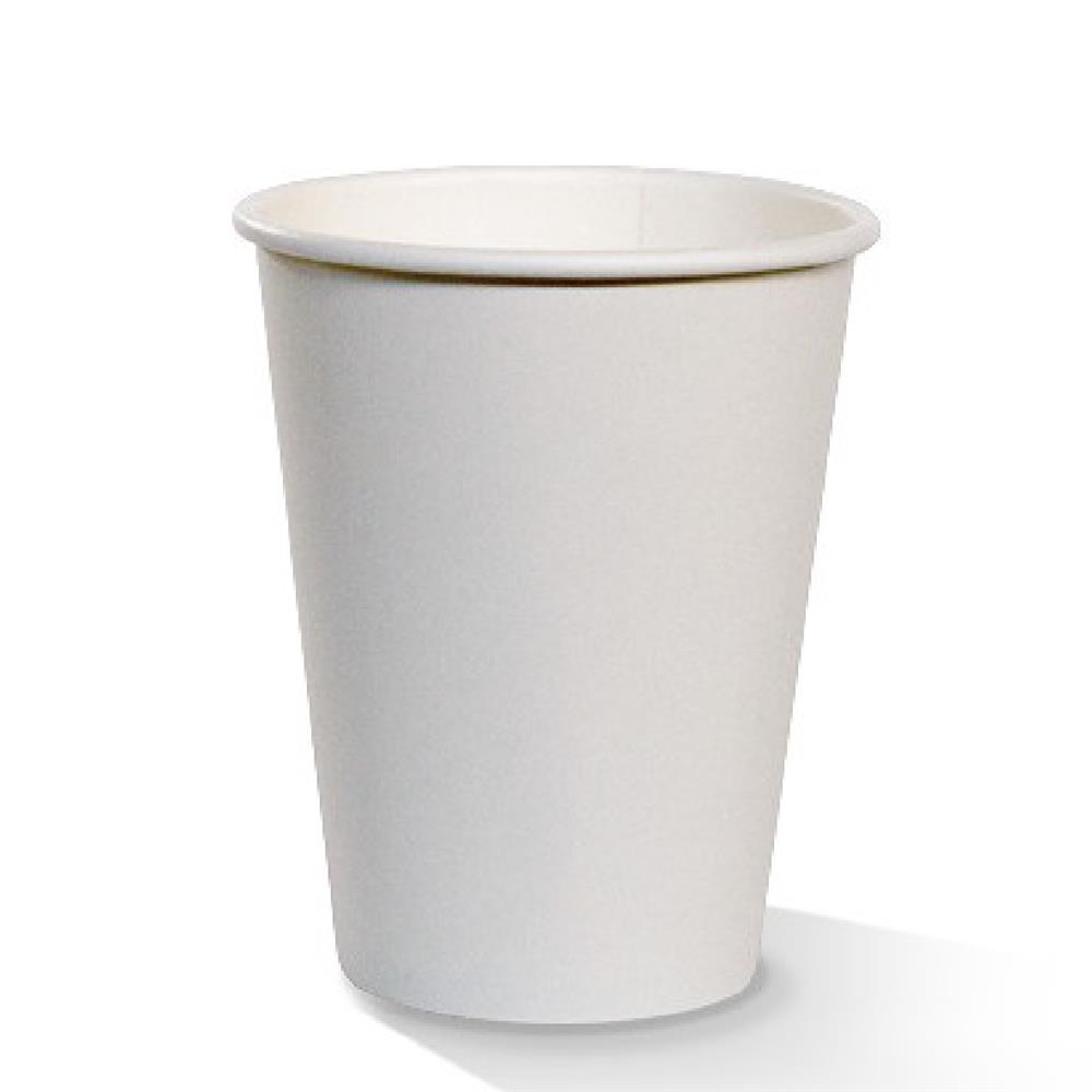 90mm Single Wall Coffee Cup 12oz XL/395ml - SINGLE WHITE 50x20P