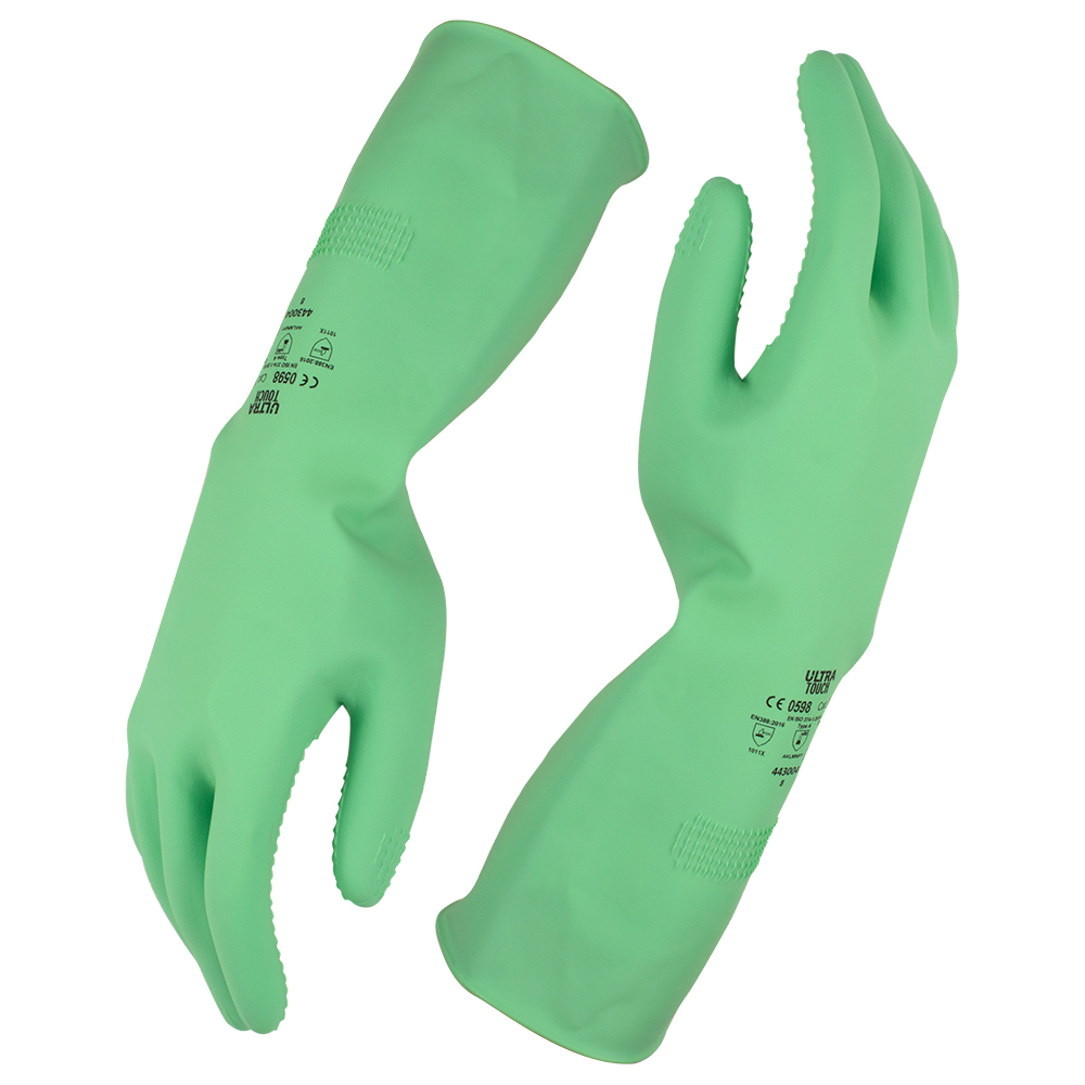 Kitchen Rubber 9 - Ultra Touch - Large - Green -35mm-12pairs