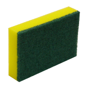 Poly Sponge- 15x10cm - Green n Yellow - 10s